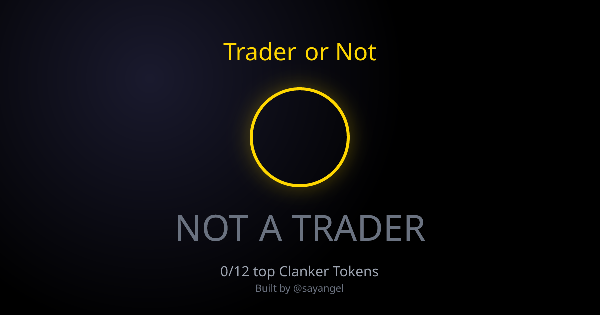 I'm a TRADER! - Trader or Not